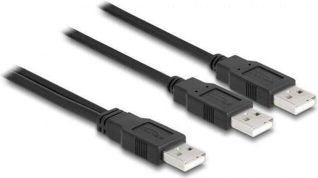 Delock USB 2.0 kabel, type-A naar 2 x type-A, 70 cm