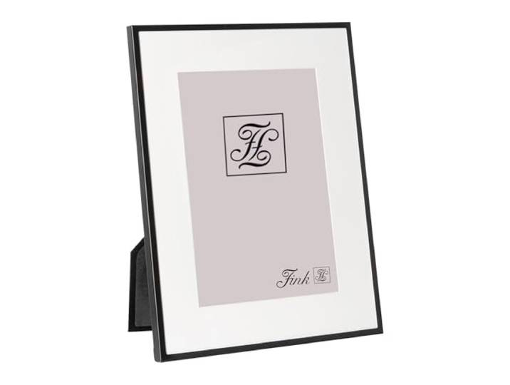 Fink Bilderrahmen 13x18 rechteckig – Fotorahmen schwarz mit Passepartout – Rückseite Samt - Rahmen Maße 18 x 23 cm – Geschenke für Frauen Geburtstag Hochzeitsgeschenk