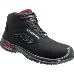 Lemaitre Sicherheitsstiefel S3 ESD 8062 Riley High aus Mikrofaser schwarz/rot 40