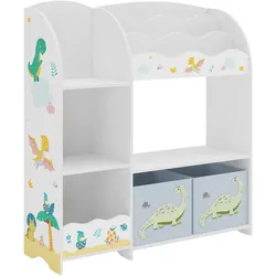 Kinderregal Lysekil 100x93x30 cm mit Dinosaurier Motiv [en.casa]