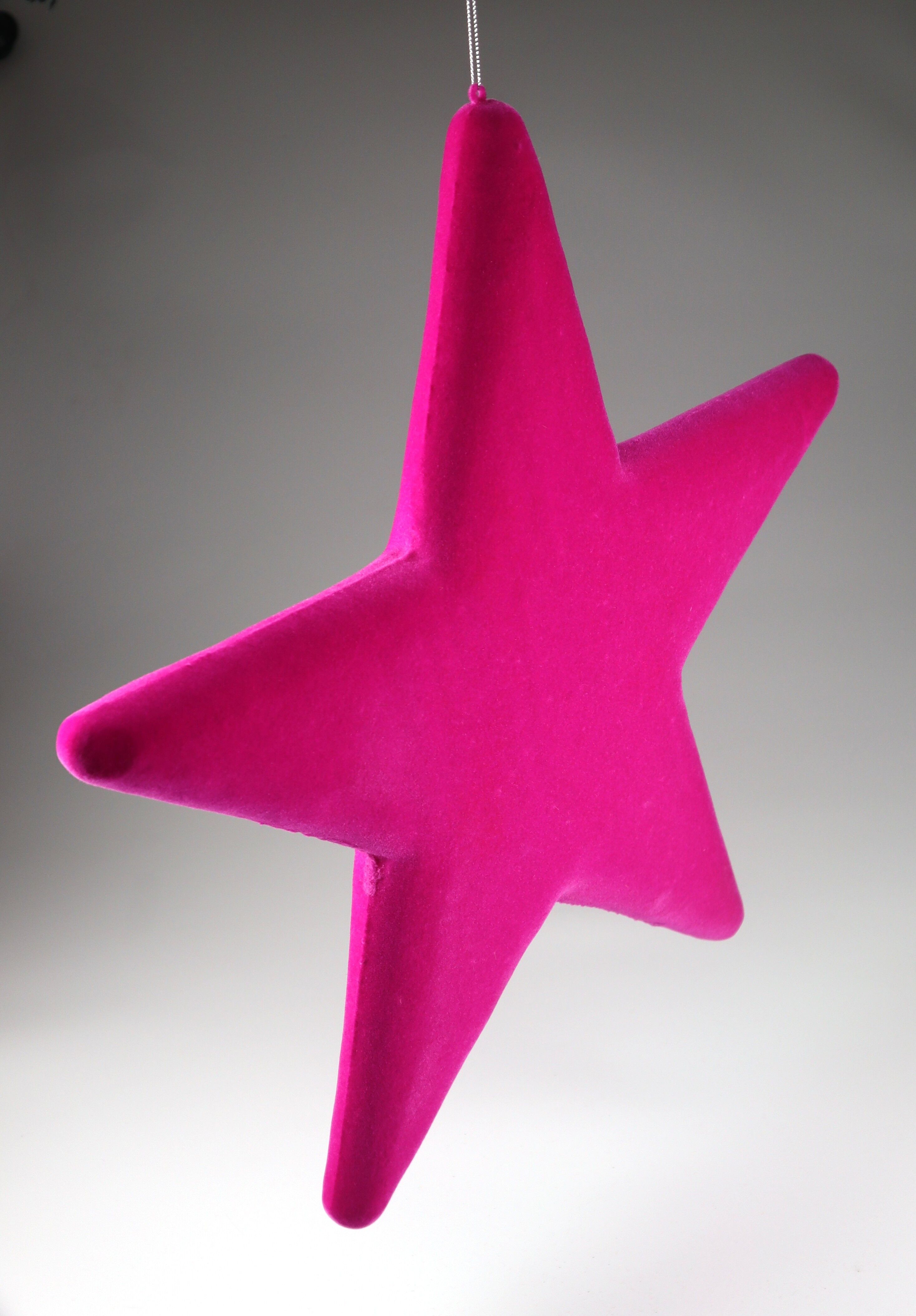 Dekostern AM DESIGN "mit Flock, Kunststoff, 50 cm Höhe", pink, B:50cm H:50cm T:4cm, Kunststoff, Dekosterne, Dekostern, für klassische Weihnachtsstimmung und elegante Festlichkeit