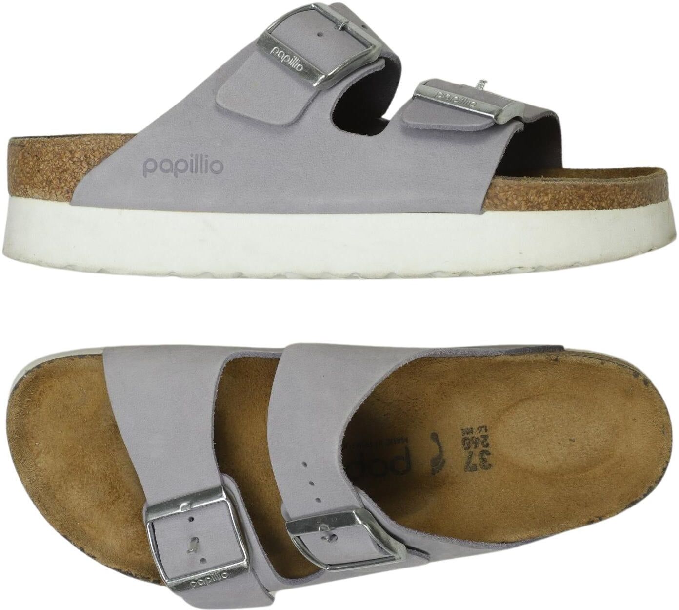 Papillio by Birkenstock Damen Sandalen, Grau, Gr. EU 37, kein / Etikett - Second Hand