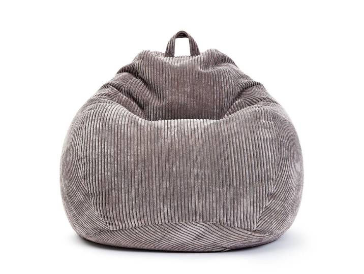 Scoop Sitzsack in Cord-Optik mit Tragegriff - Grau