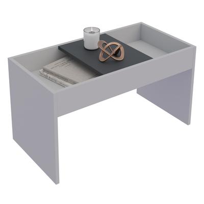 Couchtisch VCM "Holz Beistelltisch Couchtisch Sofatisch Mantila", grau (weiß, anthrazit), Tische, Couchtisch