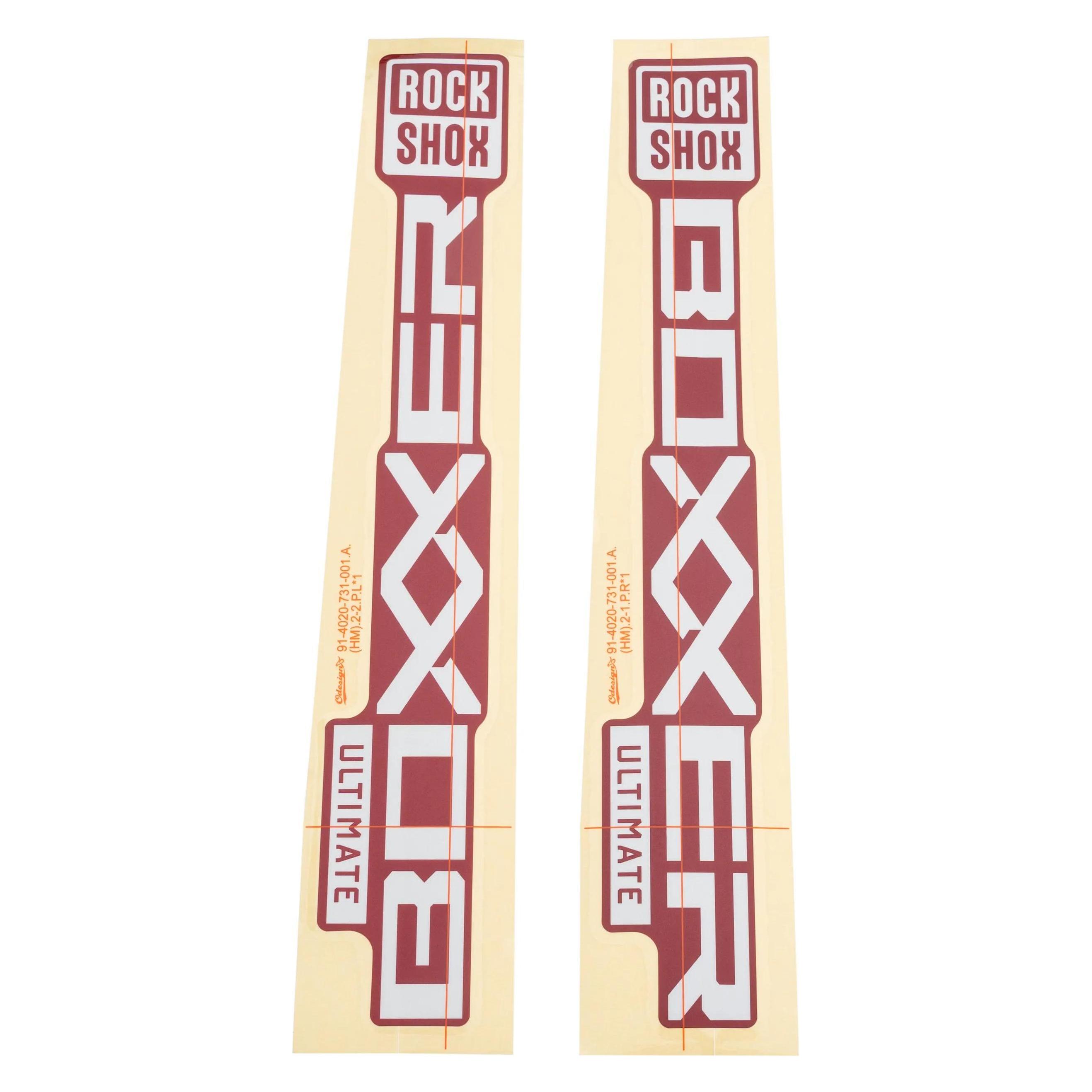 RockShox Fork Decal Kit, BoXXer 38mm 2024+ silver for red (11.4018.105.074)