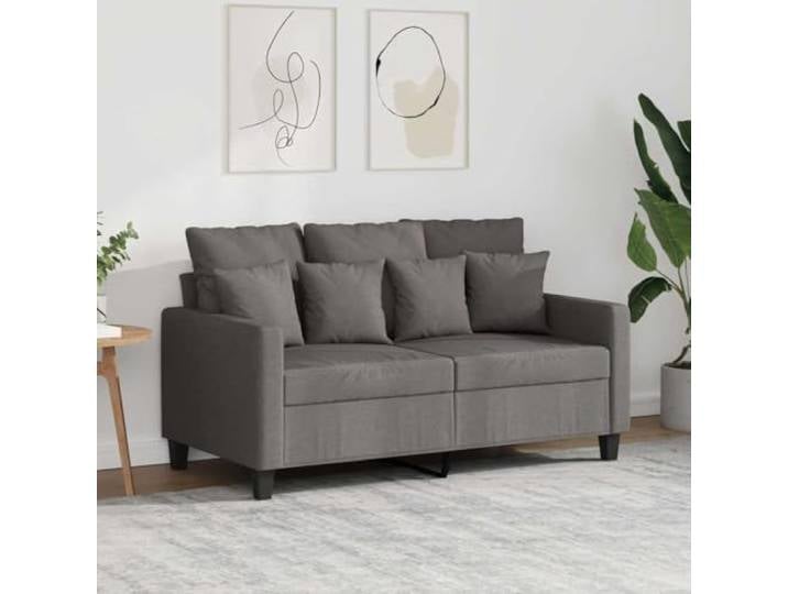 HEFZGDB 2-Sitzer-Sofa Taupe 120 cm Stoff Bezug Polstermöbel Metallgestell Wohnzimmer Sitzgruppe Komfortabel Langlebig Modernes Design Atmungsaktiv Strapazierfähig Stabile
