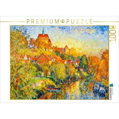 CALVENDO Puzzle Havelberg im Herbst mit Domberg und Havelbooten | 1000 Teile Lege-Größe 64x48cm Foto-Puzzle für glückliche Stunden