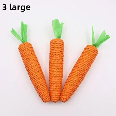 Inspired Finds Interactive Carrot Cat Chew Toy For Teeth Cleaning & Play 3 Large