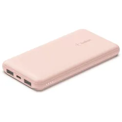 Belkin BOOST CHARGE Powerbank, 10.000mAh 12W, USB-A & -C, rosa