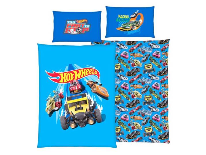 Bettwäsche Hot Wheels mit Fahrzeugmotiven