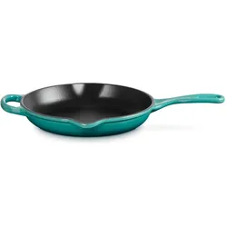 Le Creuset Brat- und Servierpfanne Signature bleu riviera 23cm, Pfanne + Kochtopf, Blau
