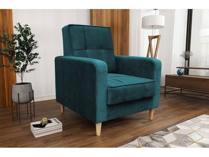 Beautysofa Sessel Peak (Relaxsessel, Loungesessel, hoher Sitzkomfort durch Wellenfedern), skandinavisches Design
