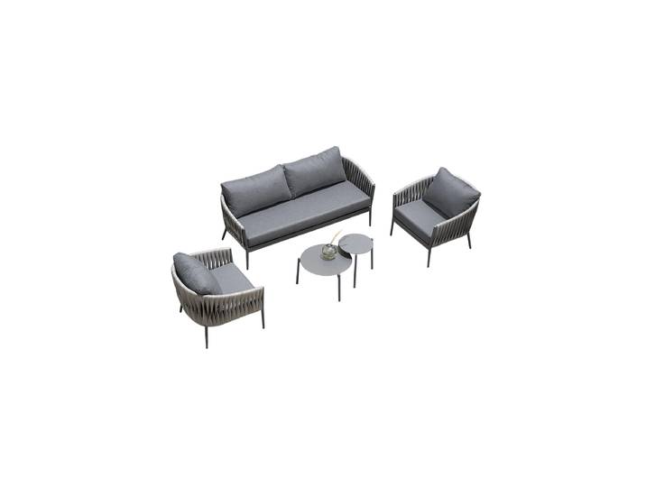 5-teiliges Design Gartenlounge-Set „Shadow“ Anthrazit, Anthrazit LLR Collection