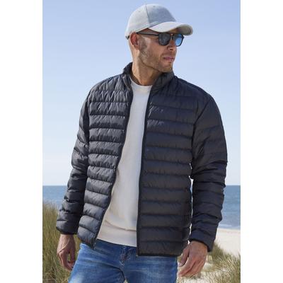 Steppjacke H.I.S, Herren, Gr. S (44/46), schwarz, Obermaterial: 100% Polyester. Futter: 100% Polyester, unifarben, Basic, Jacken Steppjacke, leicht und gut zu verstauen