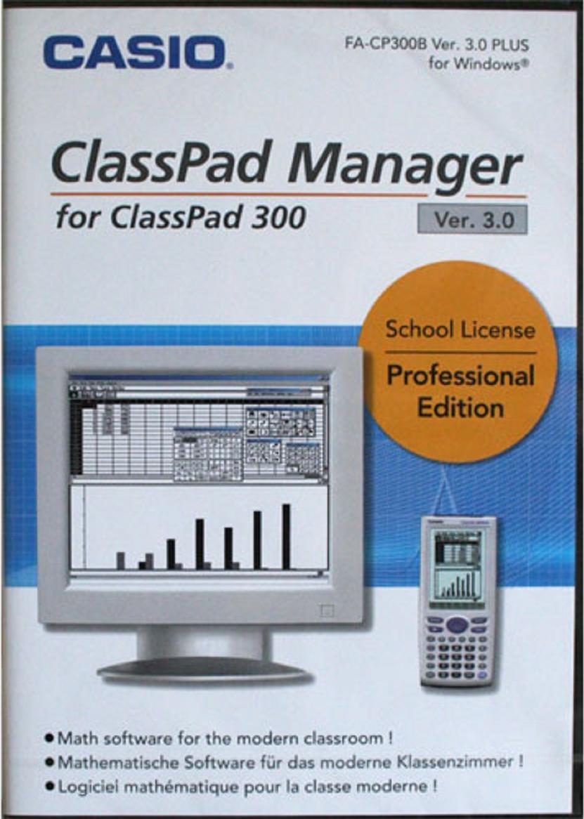Casio ClassPad Manager 3.0 - Schullizenz Pro PC- Version für Windows (Schul-PC's+Lehrer+Schüler)