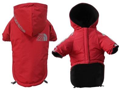 Discount Dollar Deals Reflective Pet Coat, Waterproof Dogs Clothes, Warm Fleece Winter Dog Jacket, Puppy Raincoat, Chihuahua Outfit red s