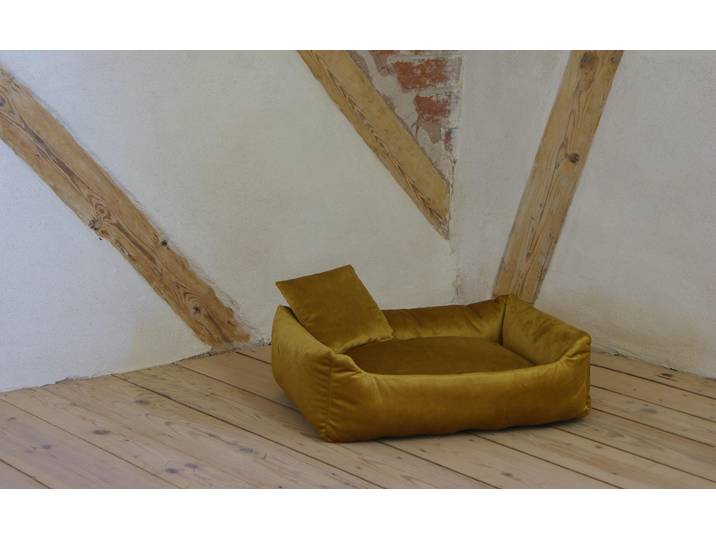 Rohrschneider RS 22240.114 Kuschelsofa Samt senf Gr.2 – Haustiermöbel