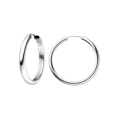 Paar Creolen JOBO, silber (silber 925), Ohrringe, Damen, 30,3mm, Silber 925 (Sterlingsilber), 925 Silber 30 mm