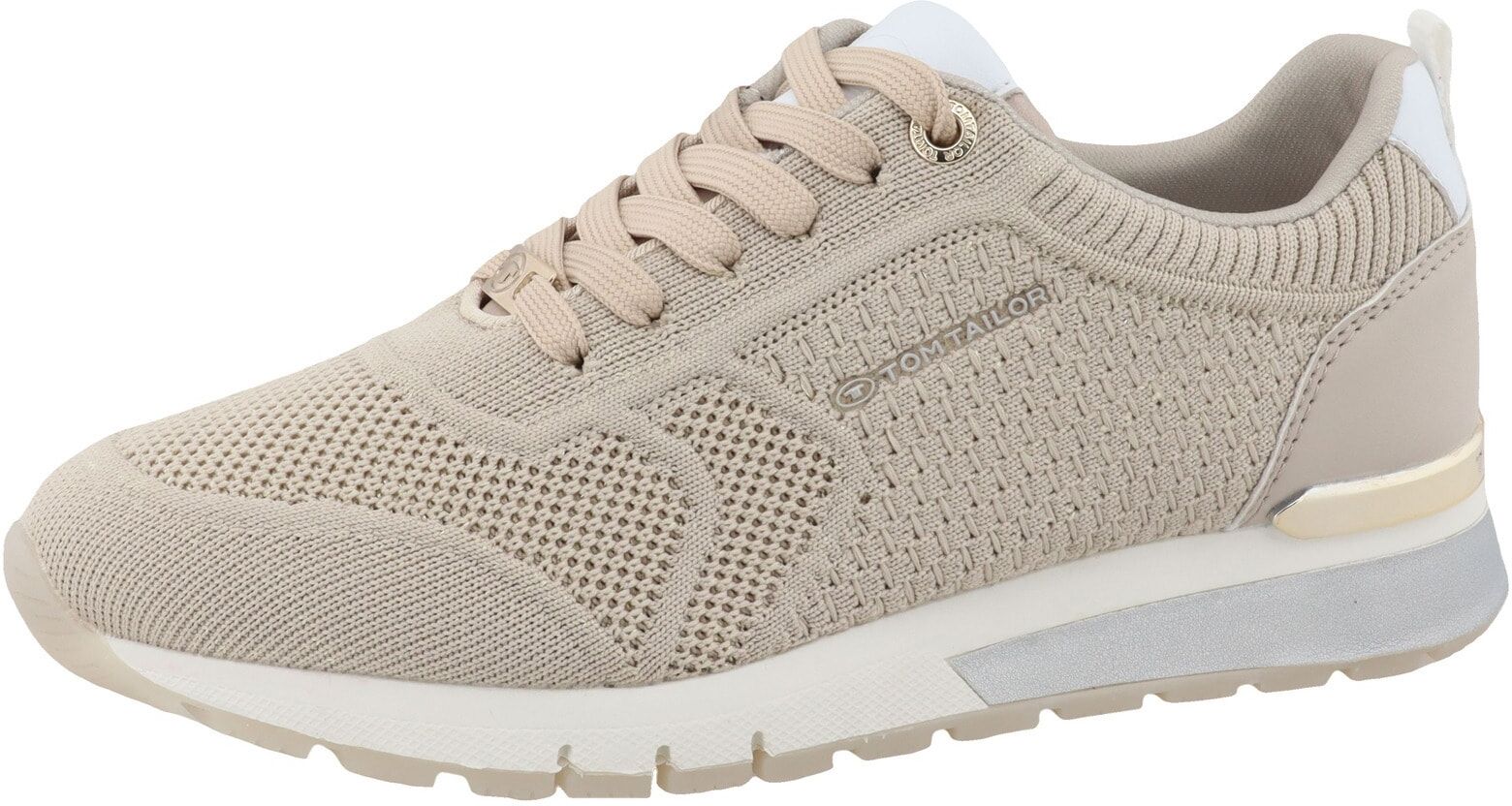 Trainingsschuh TOM TAILOR "Tom Tailor Sneaker Low", Kinder, Gr. 36, sand, Holz, Schuhe