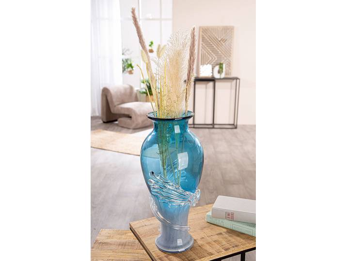 Vase Wave 50cm Bleu