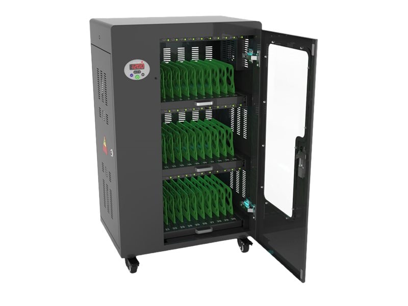 GC Tablet-Ladewagen für 30 Geräte, UV-Desinfektion, Smart Control, Sync. schwarz