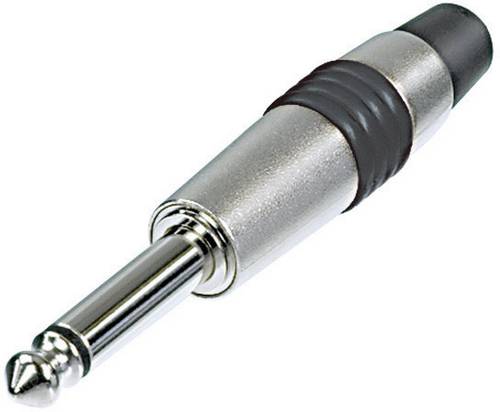 Rean AV NYS224C-0 Klinken-Steckverbinder 6.35mm Stecker, gerade Polzahl: 2 Mono Silber, Schwarz