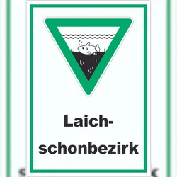 HB-Druck Laichschonbezirk Aufkleber A4 (210x297mm)