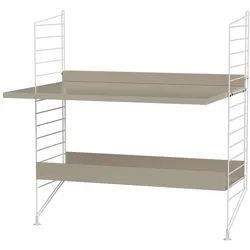 Kinderschreibtisch höhenverstellbar Weiß Beige