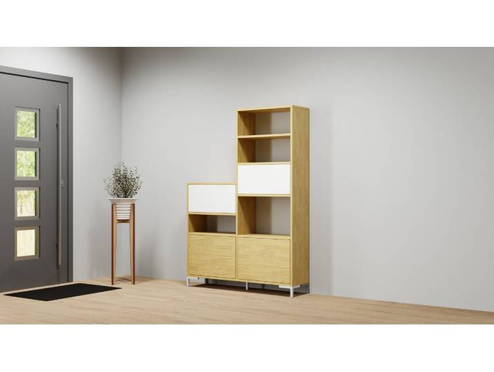 Modernes Highboard nach Maß Eiche Natur geölt