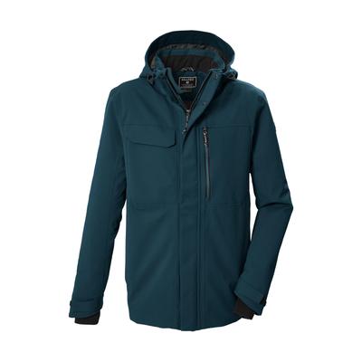 Funktionsjacke KILLTEC "KOW 42 MN JCKT", Herren, Gr. L, blau (petrol), Obermaterial: 100% Polyester.Futter: 100% Polyester.Füllung: 100% Polyester, Jacken Funktionsjacke, Wasserdicht, atmungsaktiv, abnehmbare Kapuze, viele Taschen