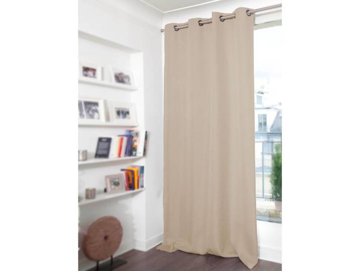 Rideau phonique oeillets beige mc632 130lx250h