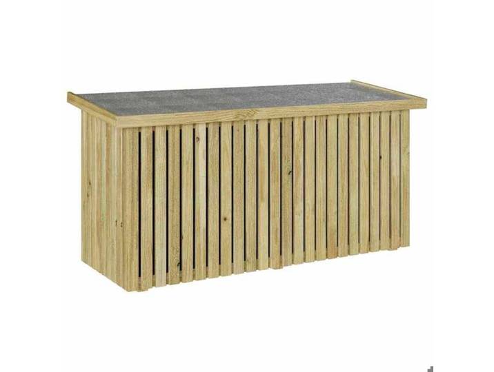SOLOM@Boîte de Rangement de jardin - KEENETH - Caisse de Rangement Pour Extérieur Patio Marron 119x44x58.5cm Sep26182