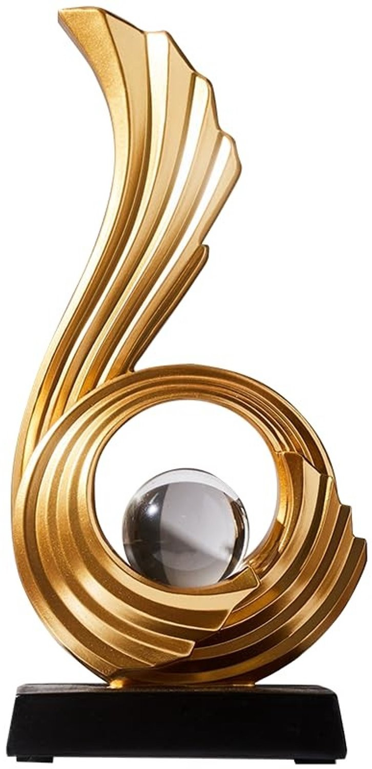 Gouden Abstracte Kunst Sculptuur voor Decoratie op Tafel