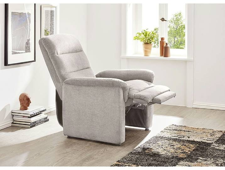 Relax-Sessel mit doppelter Federung, Hellgrau