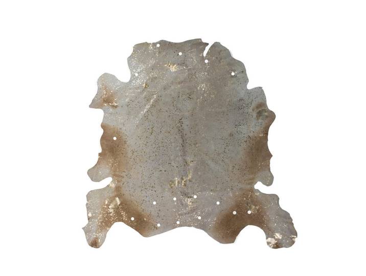 Kayoom Flachwebeteppich, Creme, Goldfarben, Leder, Rindleder,Rindleder, Animalprint, rechteckig, pflegeleicht, Teppiche & Böden, Teppich, Webteppich