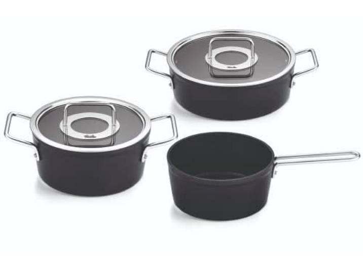 Fissler Topf-Set Adamant®, Aluminium (Set, 3-tlg., Kochtopf 20 + Bratentopf 24 + Stielkasserolle 18cm oD), Made in Germany