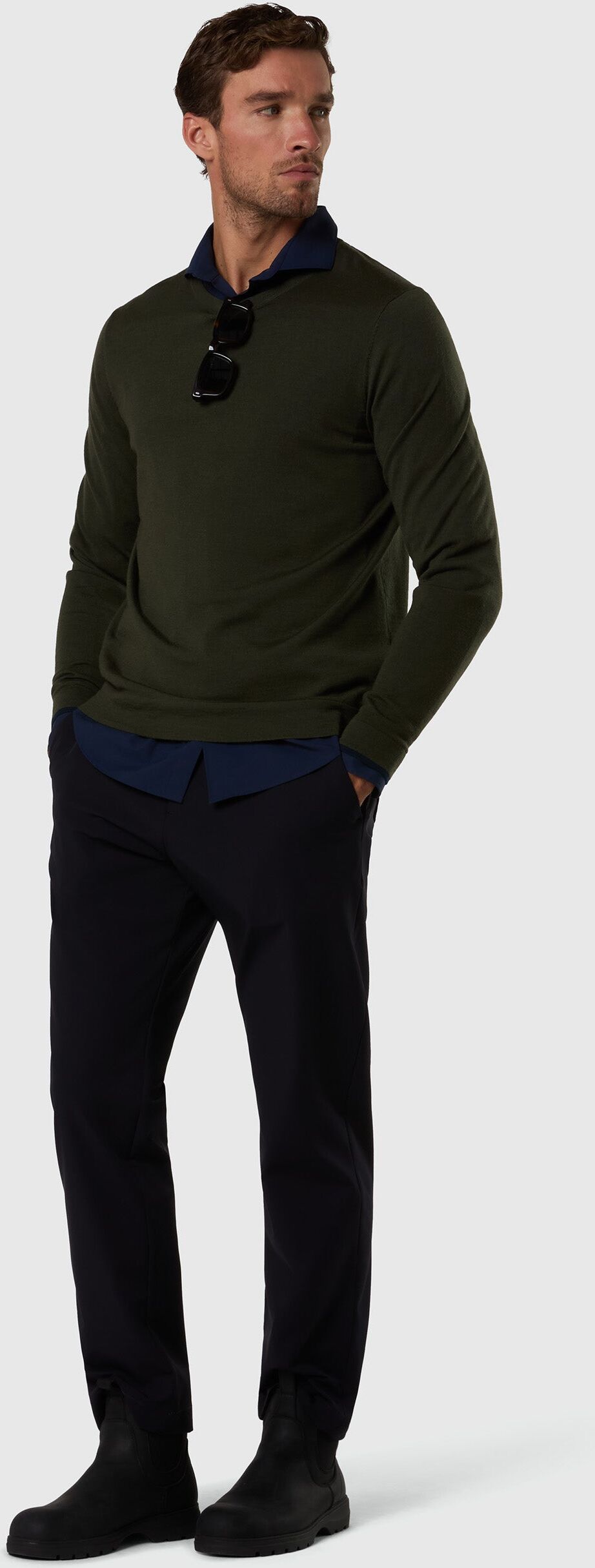 North Sails Merino-Wollpullover mit Rundausschnitt Forest night S