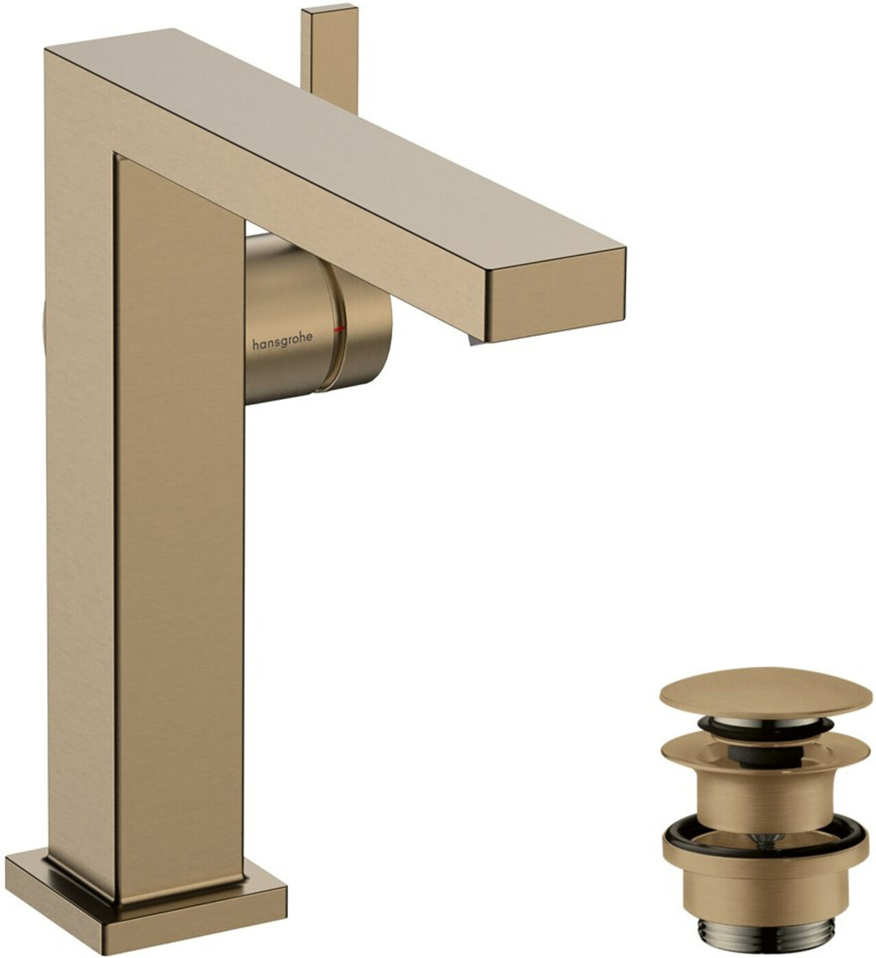 Hansgrohe Einhebel-Waschtischarmatur Tecturis E A 157mm, m Pus-Op-Abl, brush. bron (73040140)