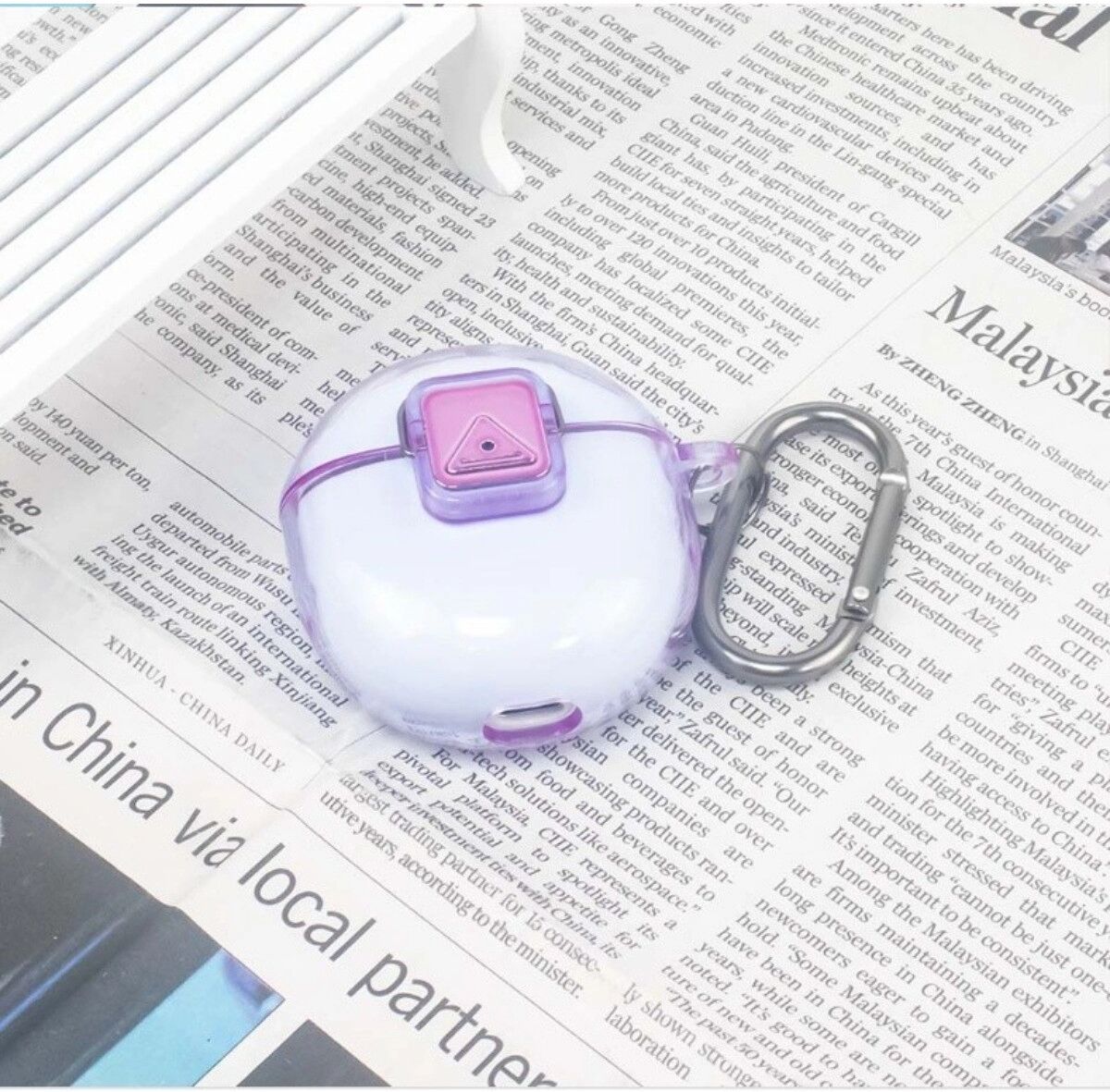 INF TPU Einteiliges Schutzcase kompatibel mit Google Pixel Buds 2a – wasserdicht, waschbar, schmutzresistent Violett