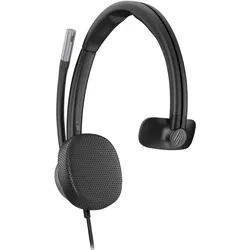 HP Poly Mission 6xx (Kabelgebunden, USB-A, USB-C, Microsoft Teams), Office Headset, Schwarz