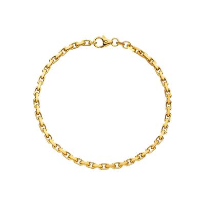 Goldarmband JOBO "Ankerarmband 3 mm", gold (gelbgold 333), Armbänder, Damen, 21cm, Gelbgold 333, Goldarmband, 333 Gold diamantiert 21 cm