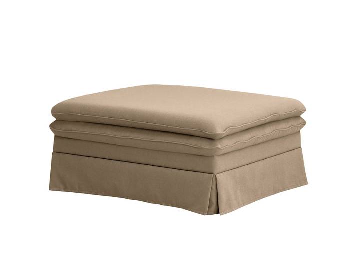 Polsterhocker Dailman mit Husse 105 x 90cm Braun Webstoff Haiba: Hellbraun