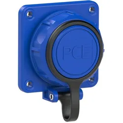 PCE 20351-8b Schutzkontakt-Anbausteckdose 75x75 nat mit Deckelband IP66/68 (blau) 203518b