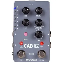 Mooer Cab X2 Stereo Cabinet Simulator effectpedaal, Effektpedal, Rot, Weiss, Schwarz, Rosa, Grau, Silber