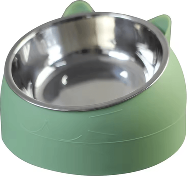 Inspire Curations ComfortTilt Stainless Steel Elevated Pet Bowl green 200ml