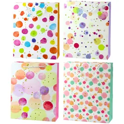 Geschenktüte mit Aquarell-Patel-Punkten, 32 × 26 × 10 cm
