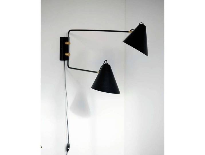 Club Double Wandleuchten 81cm Schwarz - House Doctor - Wohnzimmer - Metall
