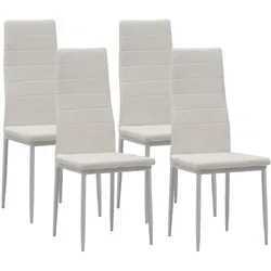 Albatros Esszimmerstühle MILANO 4er Set, Weiss - Polsterstuhl mit Kunstleder-Bezug, Modernes Stilvolles Design am Esstisch-Küchenstuhl oder Stuhl