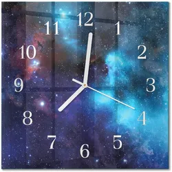 WANDUHR aus Glas 30x30 cm - Sternenhimmel