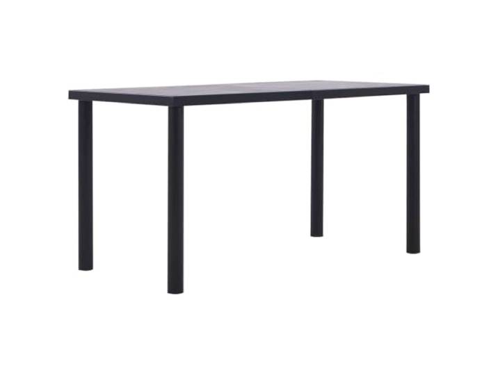 GHVBNMF Esstisch Betongrau Schwarz 140x70x75 cm MDF Metall Küchentisch Moderne Optik mit Holzmaserung und robustem Metallrahmen. Ideal für Esszimmer, Küche und überdachte Terrassen.